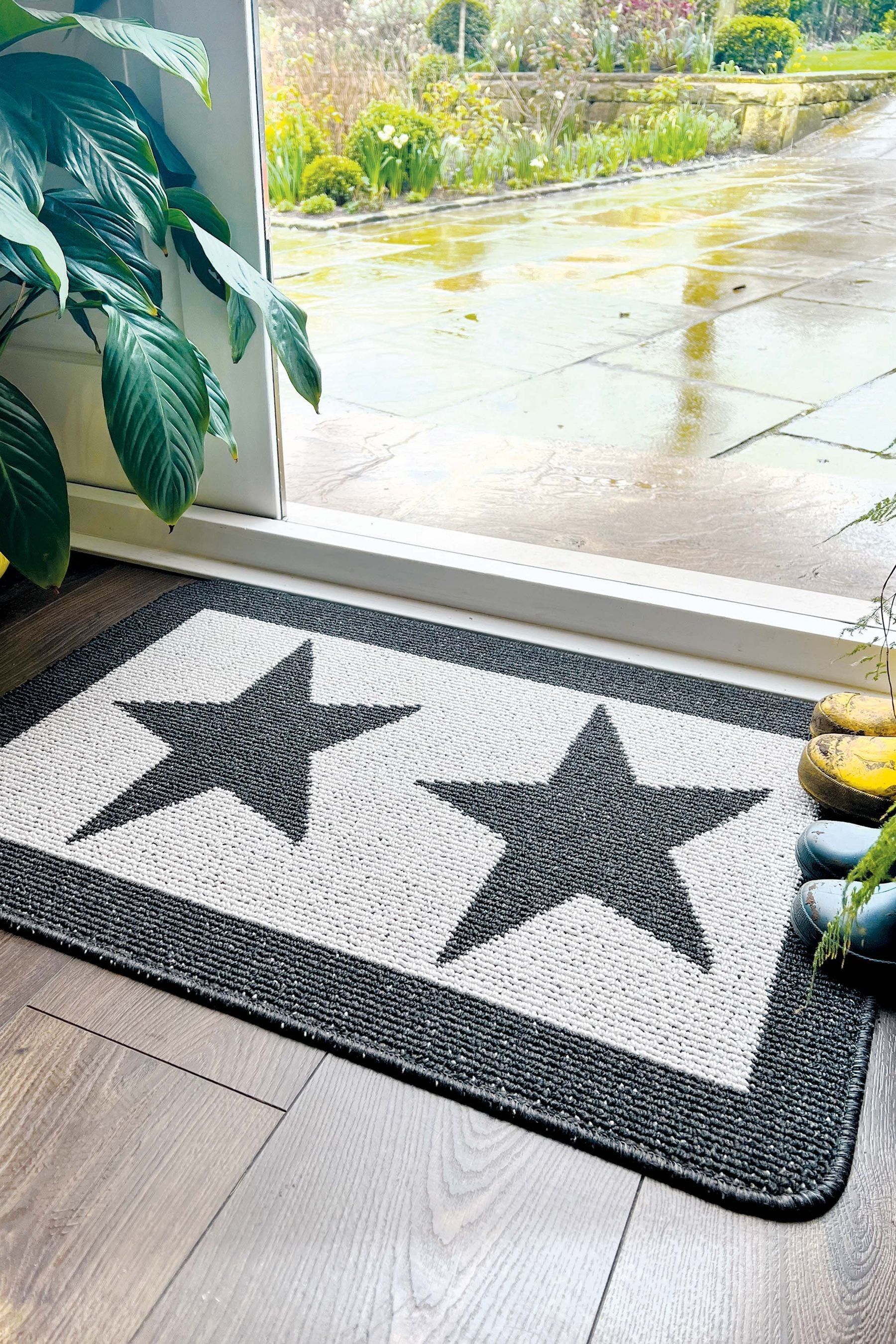 Buy My Mat Charcoal Grey Utility Star Washable Non Slip Doormat from the Next UK online shop