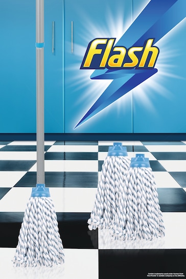 Wham Blue Flash Duo Mop With 2 Mop Head Refills