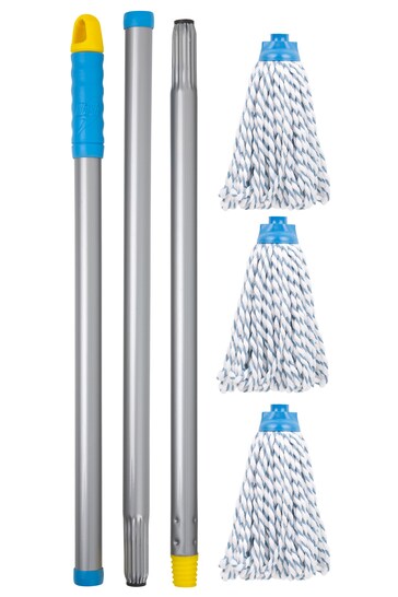 Wham Blue Flash Duo Mop With 2 Mop Head Refills