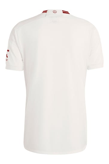 adidas White Manchester United Third Shirt 2023-24