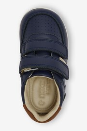 Navy Standard Fit (F) Touch Fastening Leather First Walker Baby Shoes - Image 3 of 6