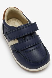 Navy Standard Fit (F) Touch Fastening Leather First Walker Baby Shoes - Image 4 of 6