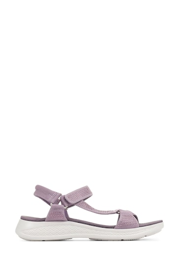 Pavers Womens Purple Touch Fasten Sandals