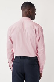 Light Pink Regular Fit Single Cuff Four Way Stretch Shirt - Image 3 of 7