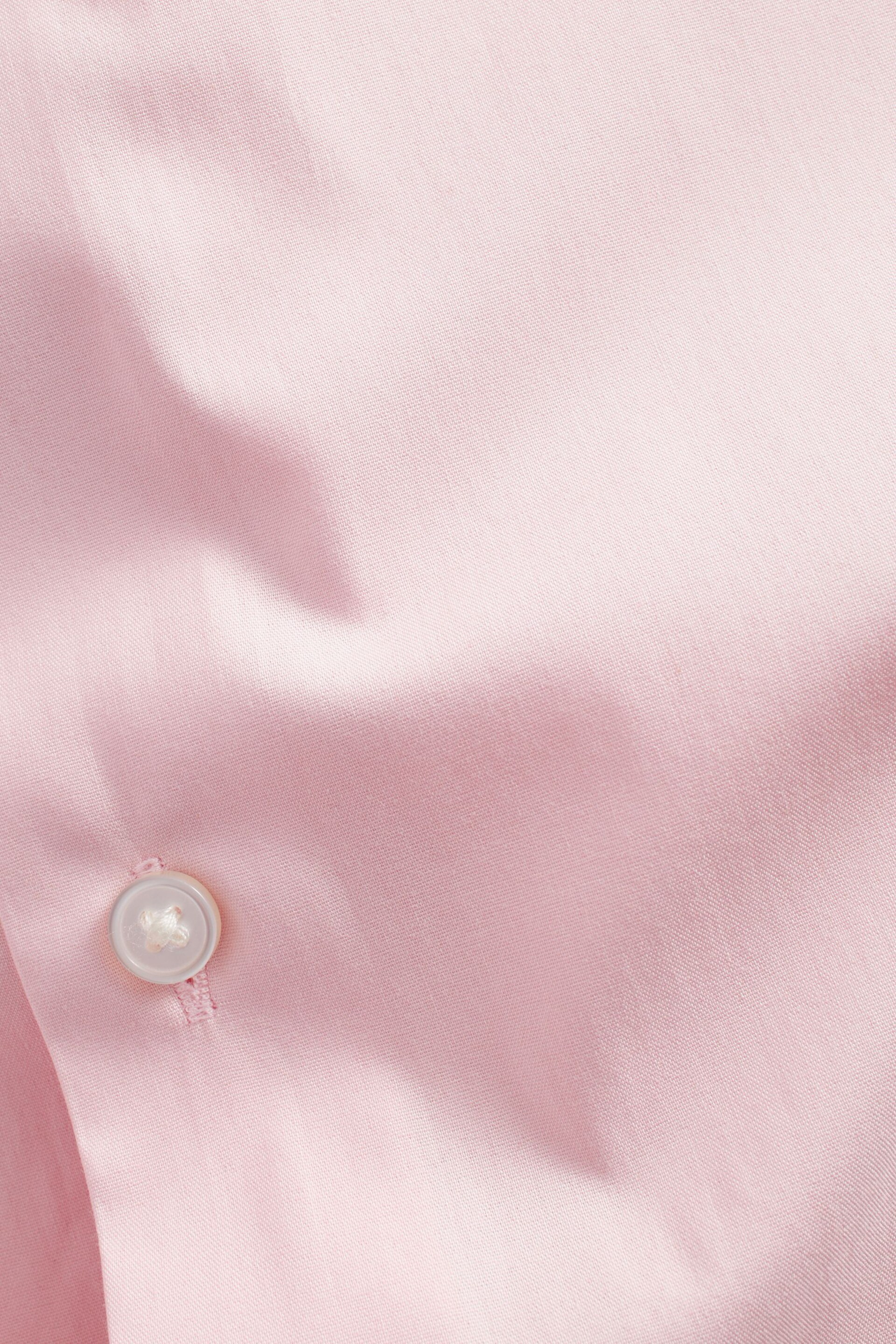 Light Pink Regular Fit Single Cuff Four Way Stretch Shirt - Image 7 of 7