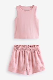 Pink/Brown/Cream Vest Short Pyjamas 3 Pack (3-16yrs) - Image 5 of 9