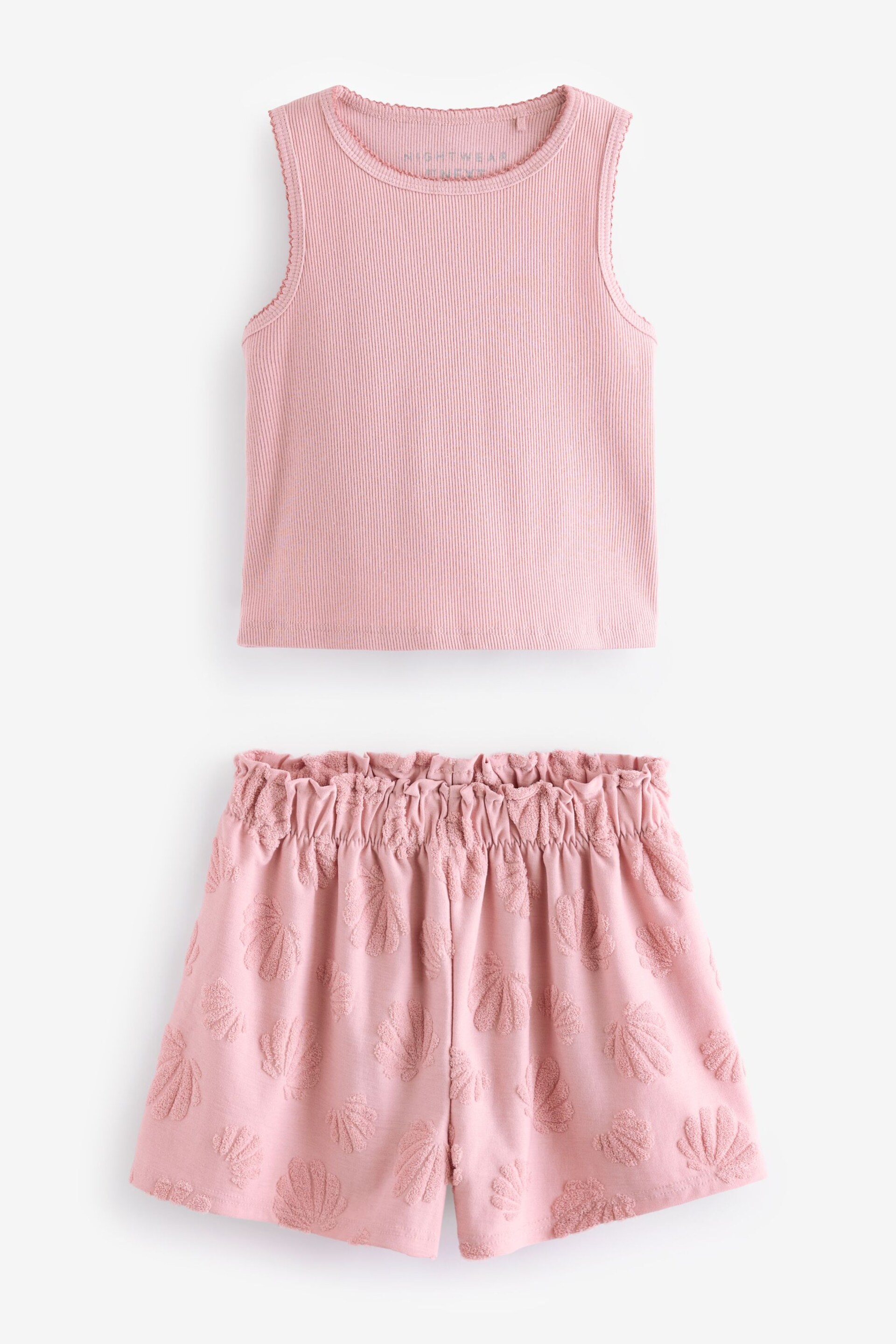 Pink/Brown/Cream Vest Short Pyjamas 3 Pack (3-16yrs) - Image 5 of 9