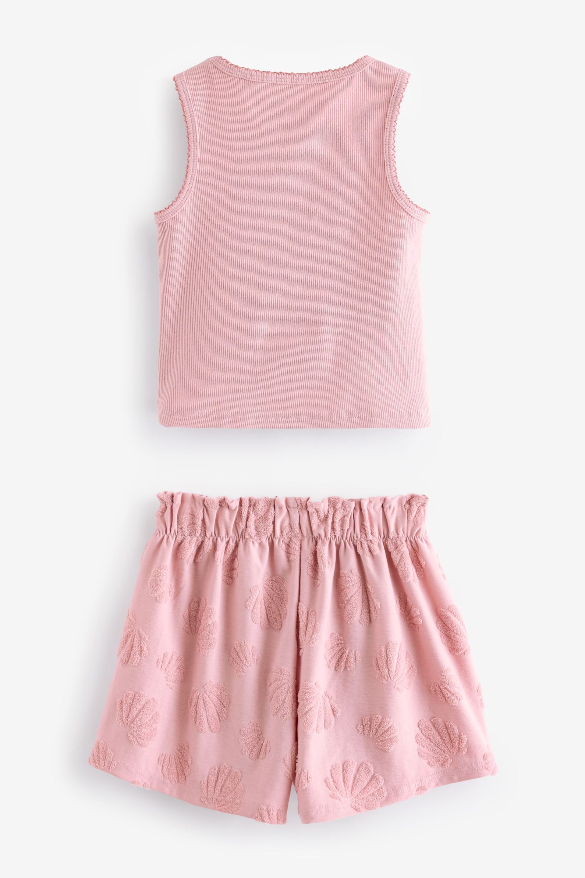 Pink/Brown/Cream Vest Short Pyjamas 3 Pack (3-16yrs) - Image 6 of 9