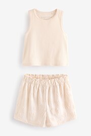 Pink/Brown/Cream Vest Short Pyjamas 3 Pack (3-16yrs) - Image 7 of 9