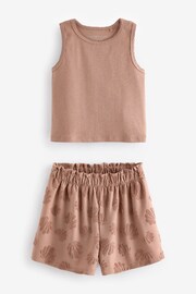 Pink/Brown/Cream Vest Short Pyjamas 3 Pack (3-16yrs) - Image 8 of 9