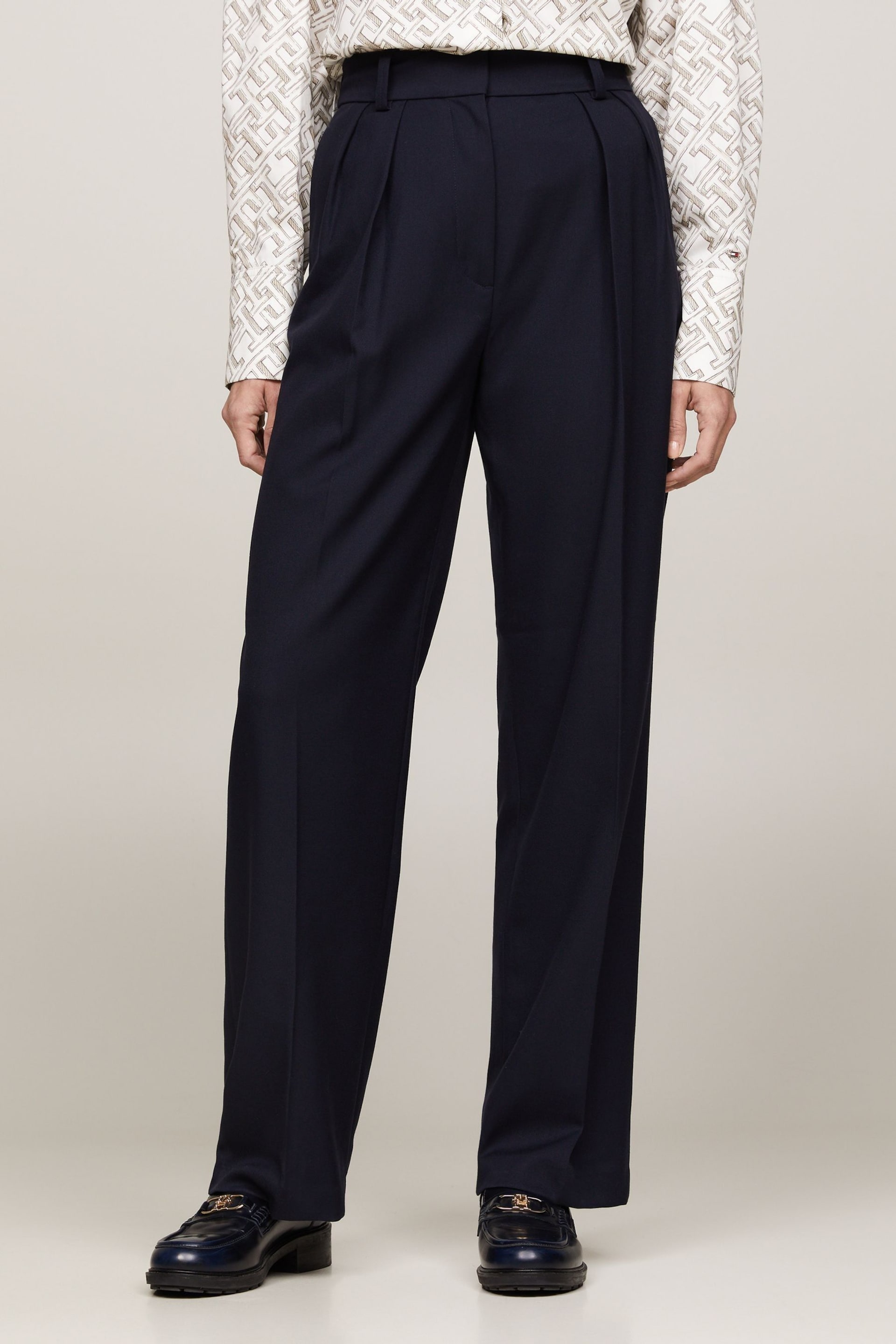 Tommy Hilfiger Relaxed Blue Straight Leg Trousers - Image 3 of 6