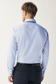 Light Blue Single Cuff Trimmed Formal Shirt - Image 3 of 7