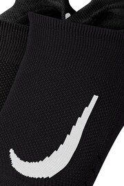 Nike Black Multiplier Running No Show Socks 2 Pack - Image 3 of 3