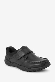 Black Standard Fit (F) School Leather Single Strap Shoes - Image 3 of 10