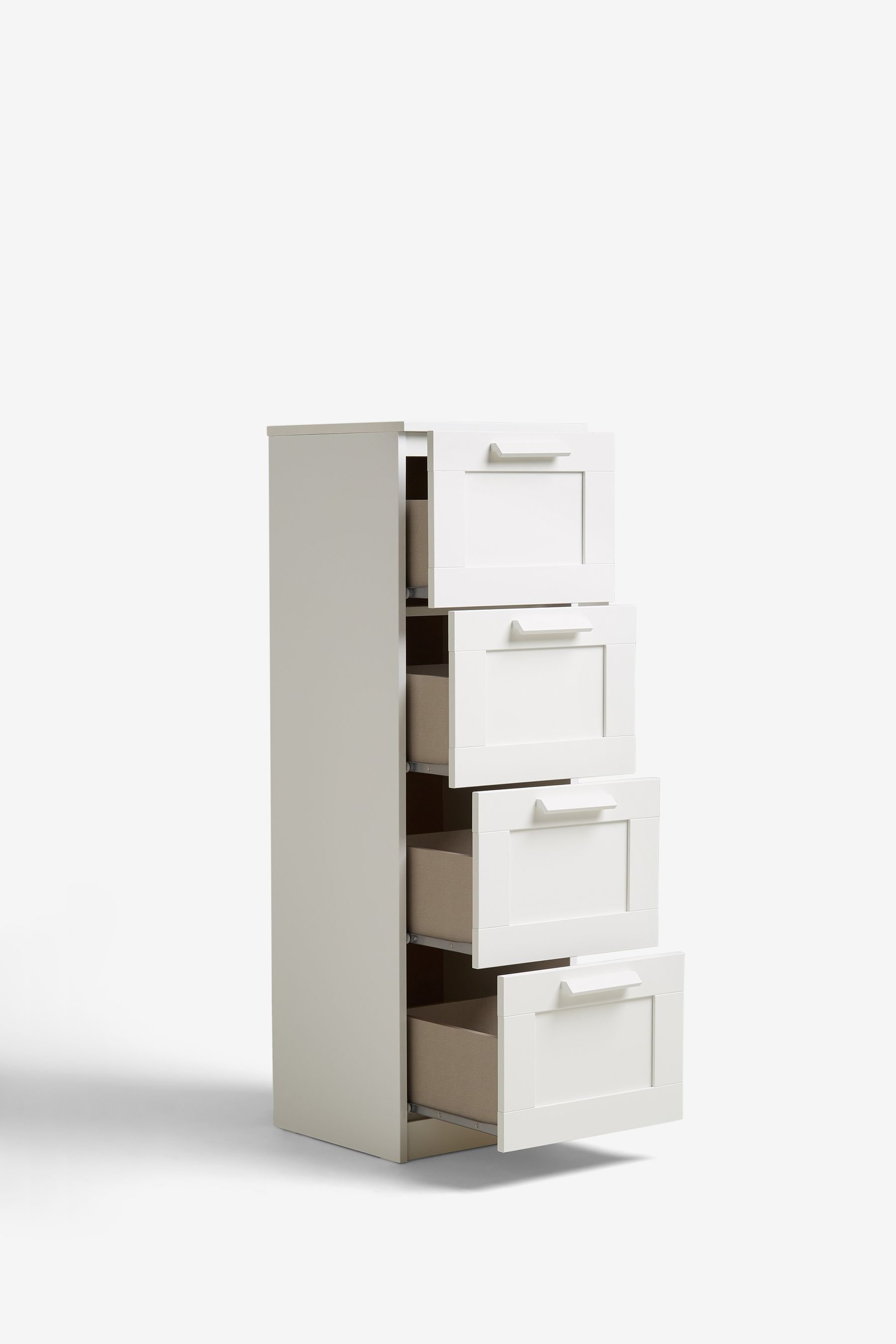 Buy White Flynn 4 Drawer Tall Chest of Drawers from the Next UK