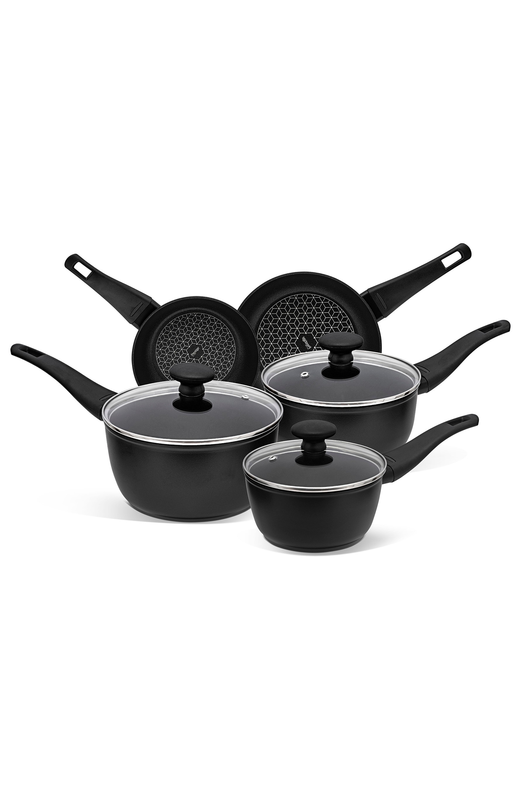 Buy Prestige 5 Piece Black ThermoSmart Non Stick Saucepan Set from