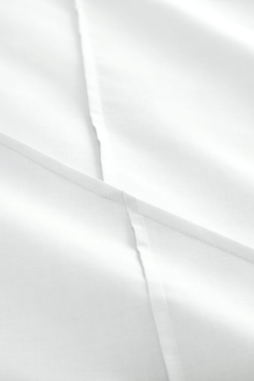 Serene White Dart Pleated Duvet Cover And Pillowcase Set