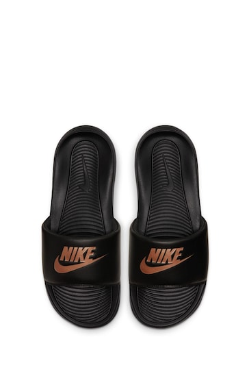Nike Black/Pink Victori One Sliders