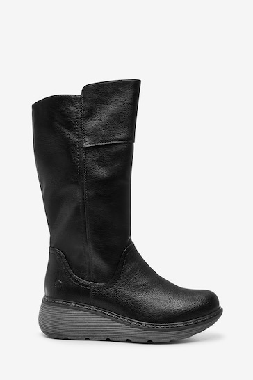 Heavenly Feet Ladies Style Lombardy Water Resistant Black Boots