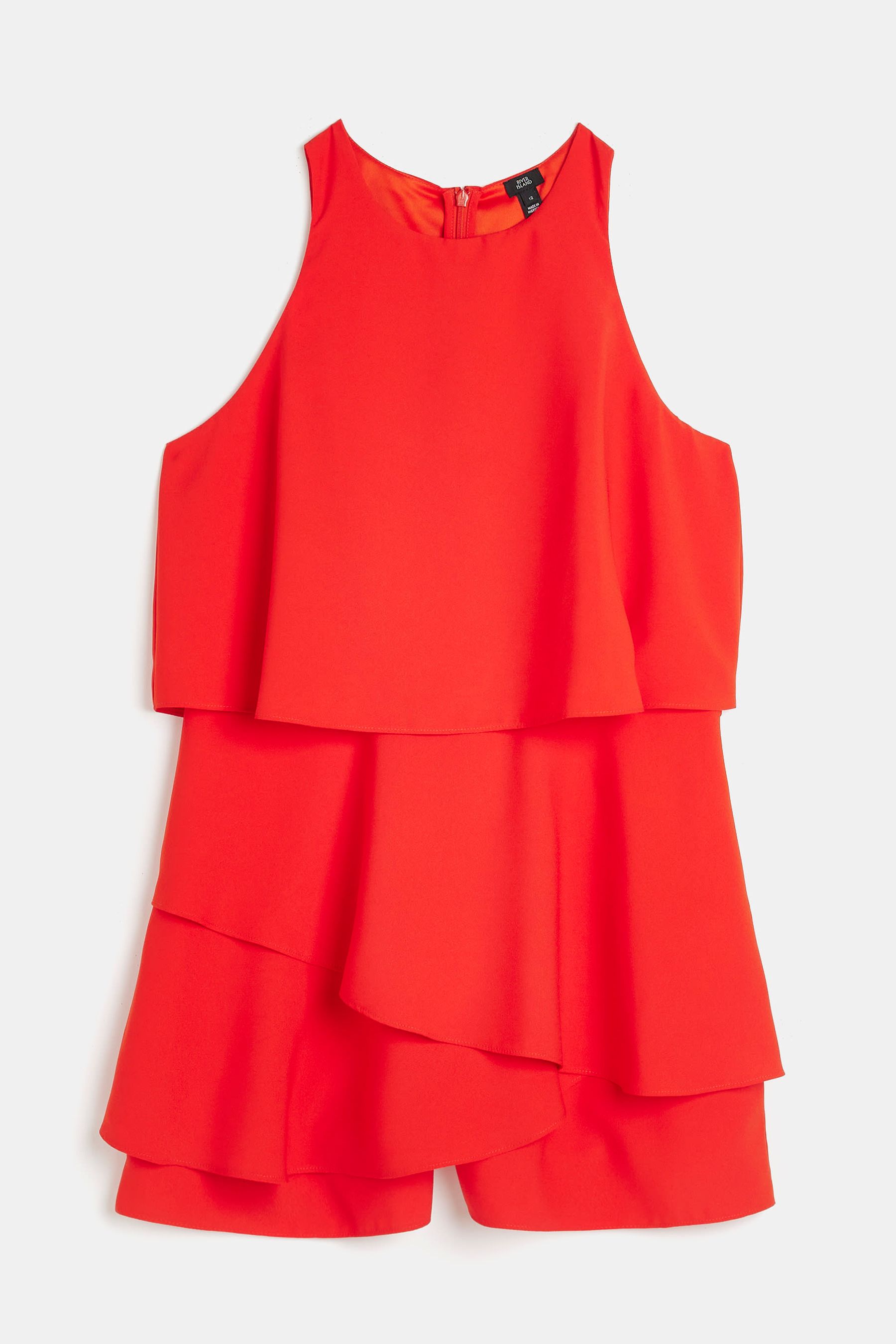 Buy River Island Red Layered Playsuit from Next Luxembourg