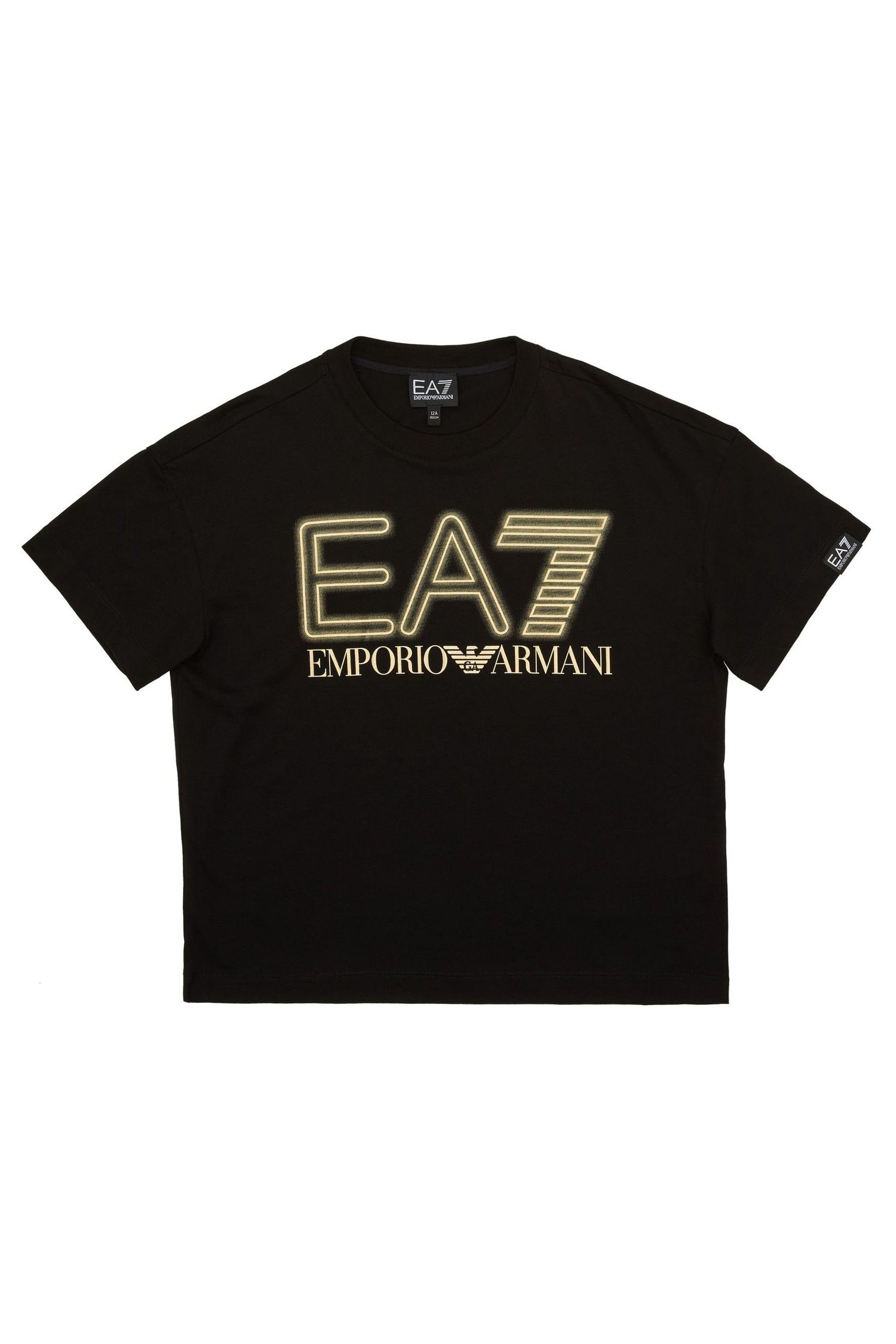 Buy Emporio Armani EA7 Boys Logo Series Black T Shirt from the