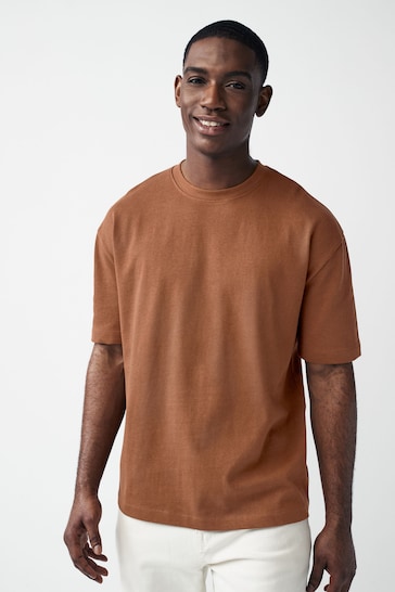 Dark Red Relaxed Fit Heavyweight T-Shirt