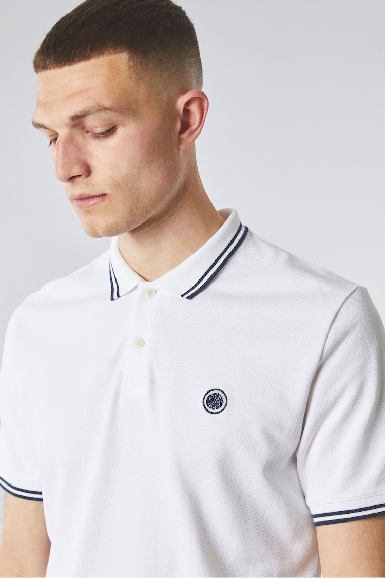 Pretty Green Barton Tip 100% Cotton Polo Shirt - Image 2 of 3