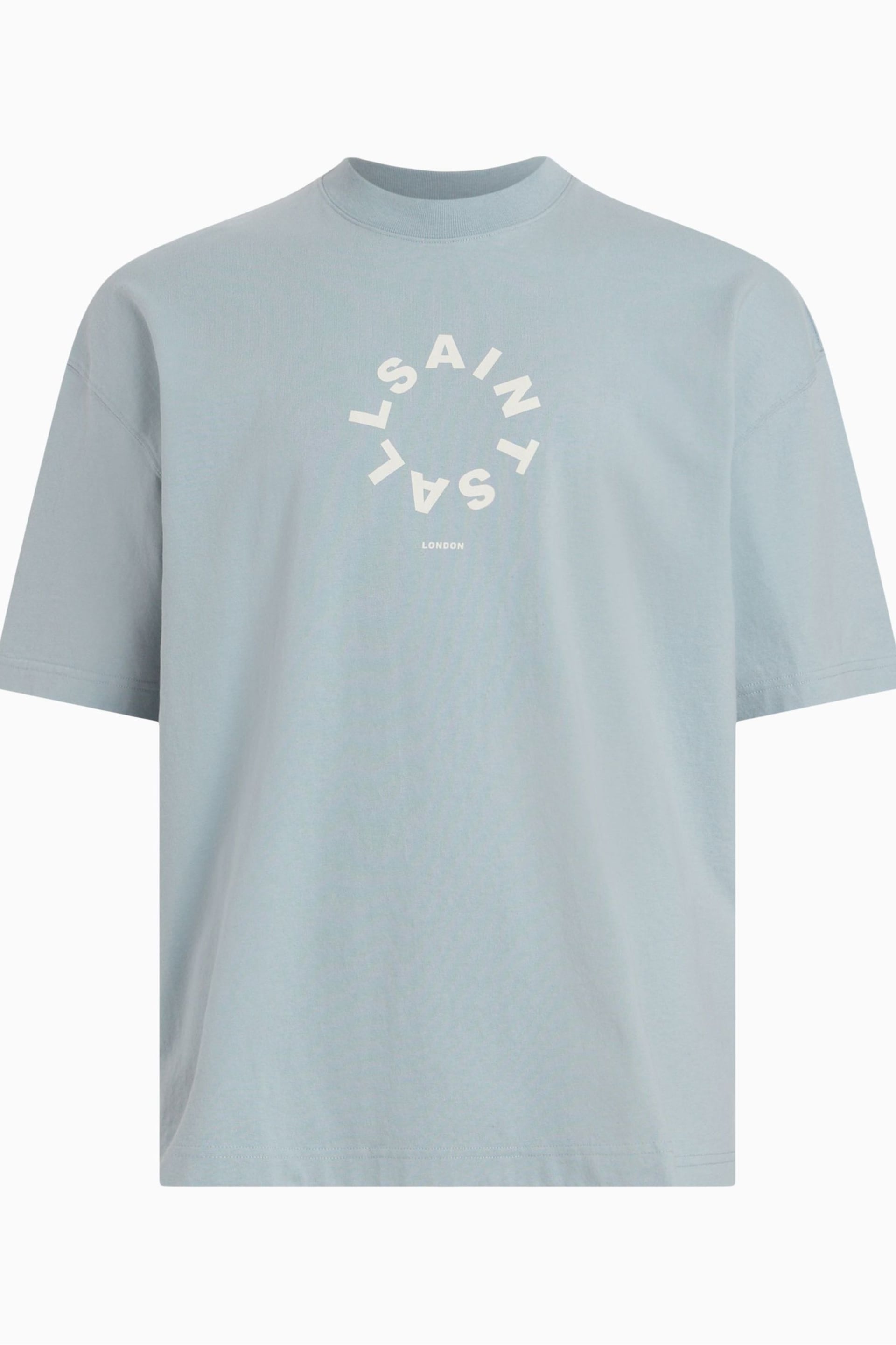 AllSaints Blue Tierra Crew T-Shirt - Image 6 of 6