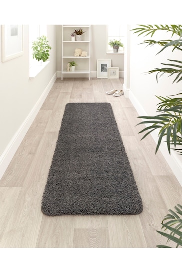 My Rug Charcoal Grey Soft Stain Resistant And Washable Rug