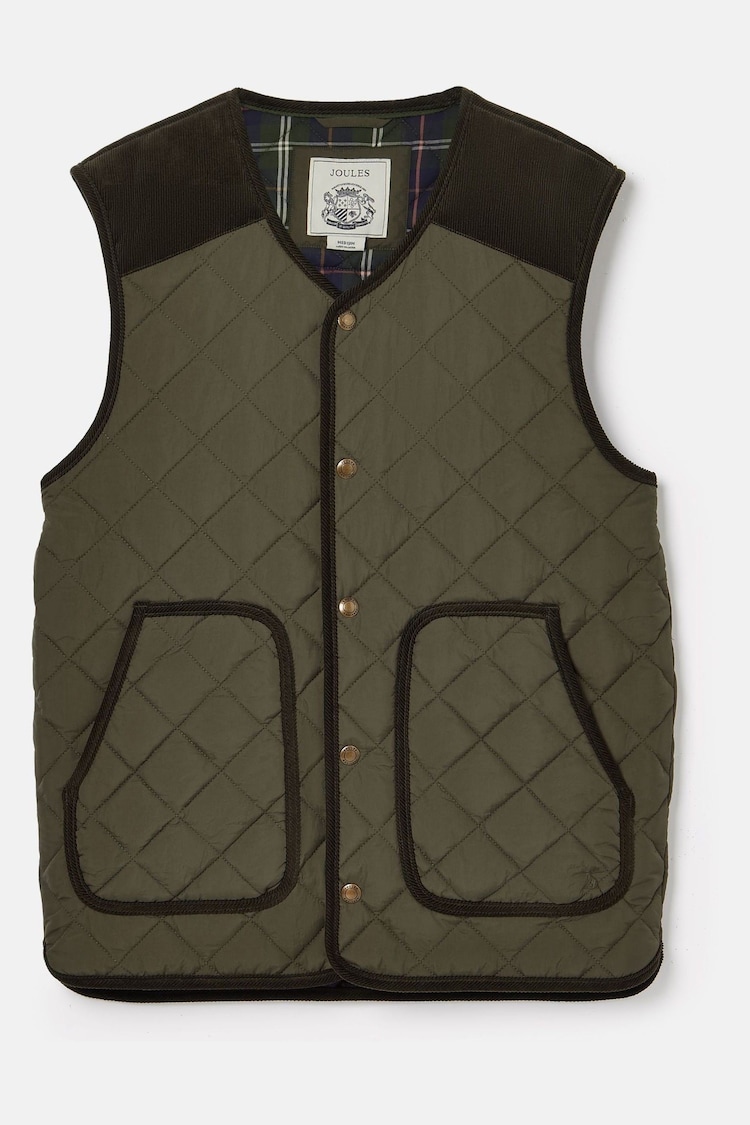 Joules Gibson Green Quilted Lightweight Gilet - Image 8 of 8