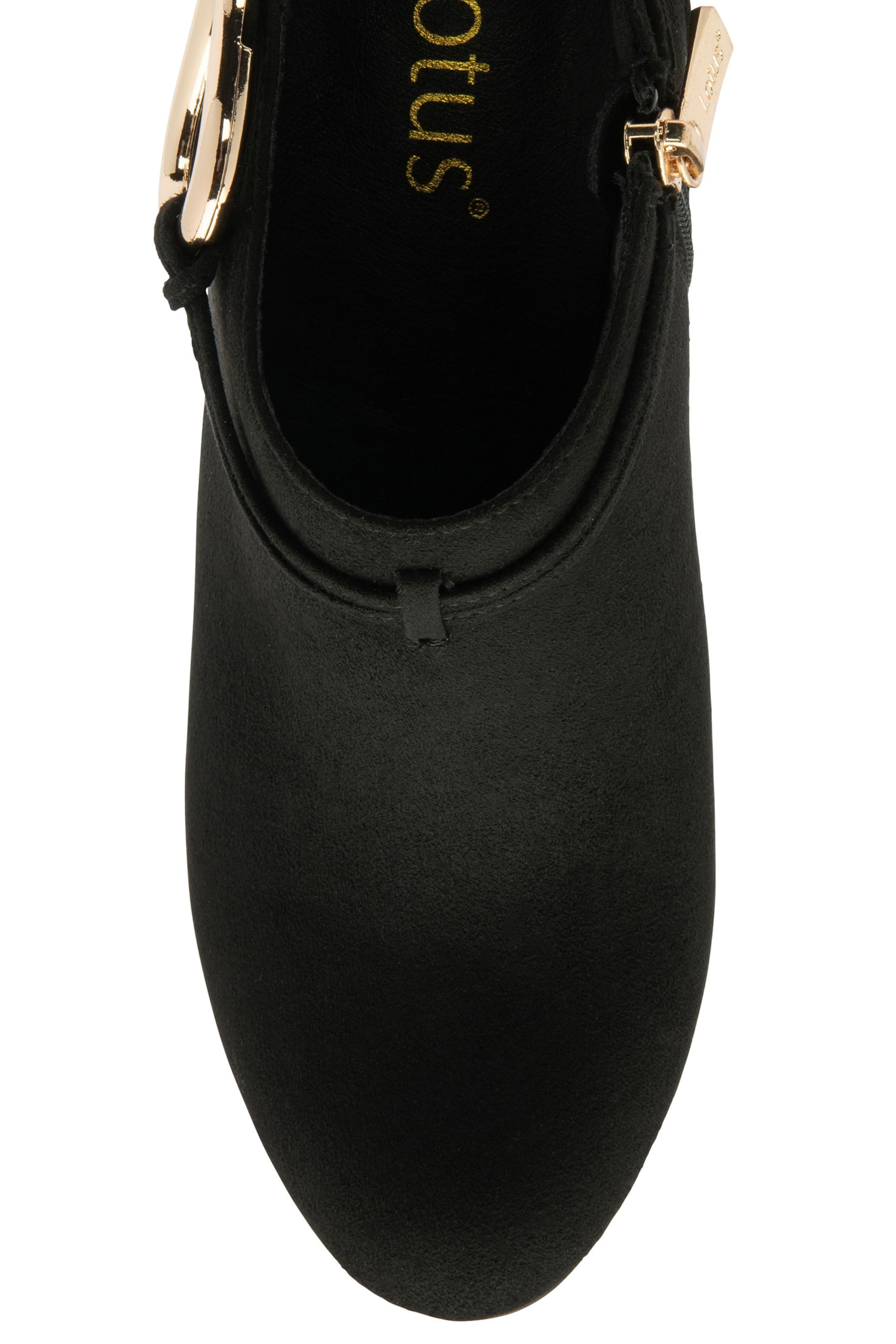 Lotus Black Microfibre Shoe Boots - Image 4 of 4