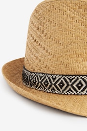 Ikat Band Textured Trilby Hat - Image 5 of 5