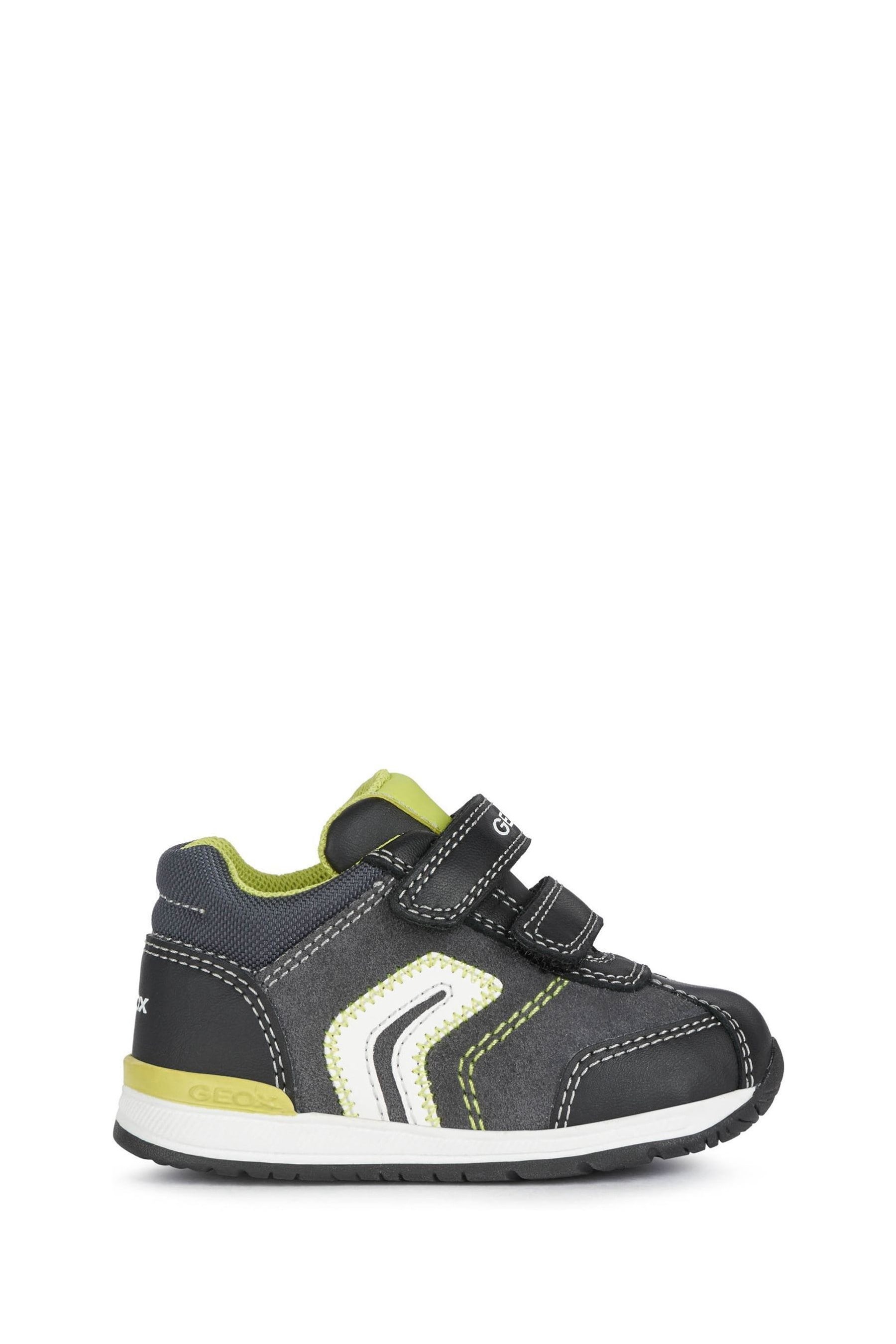 Buy Geox Baby Boy Unisex Rishon Dark Grey Lime Shoes from Next Luxembourg