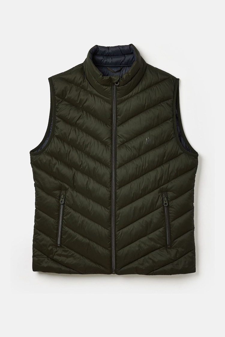 Joules Garrett Green Showerproof Padded Gilet - Image 8 of 8