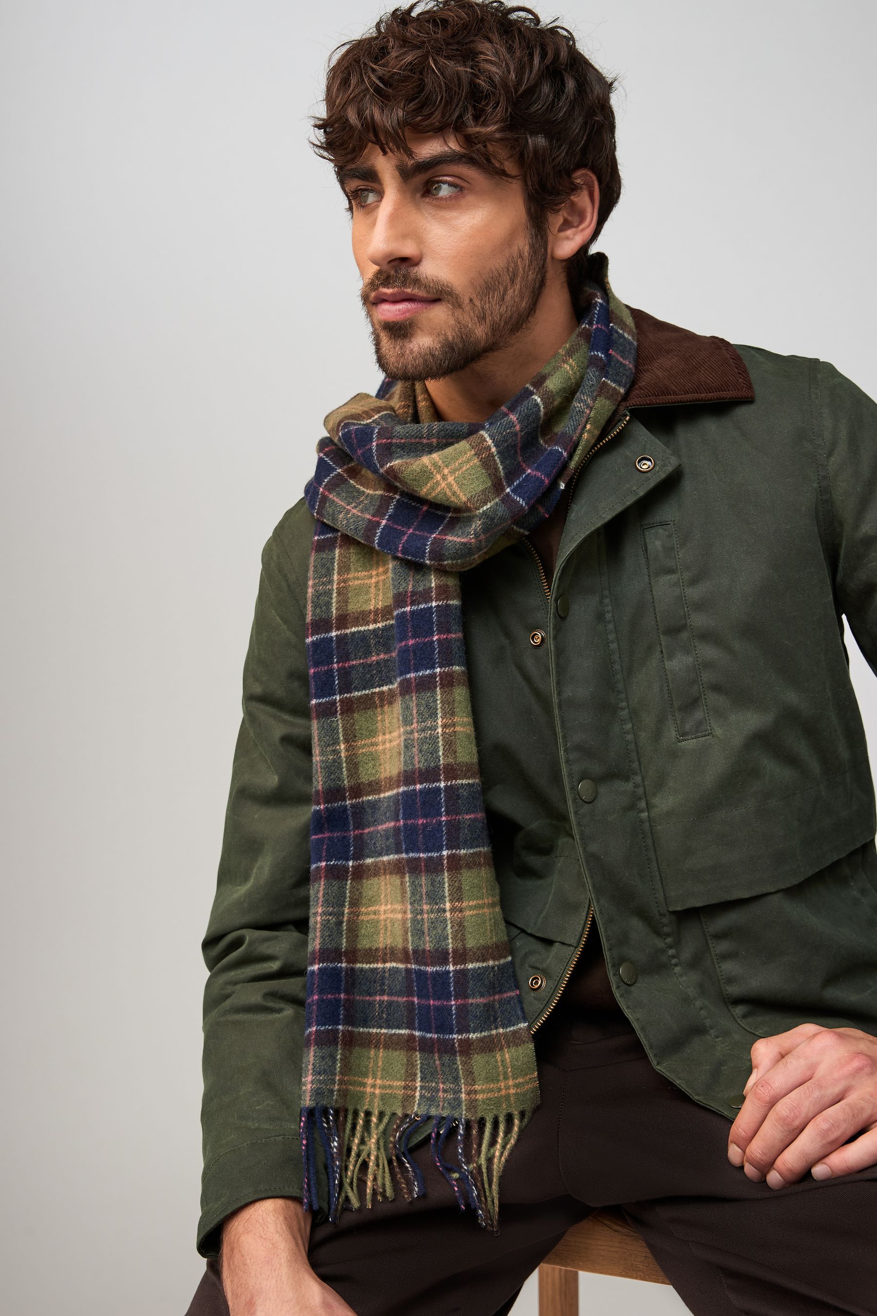 Buy Barbour Classic Tartan Tartan Check Lambswool Scarf from the Next UK online shop