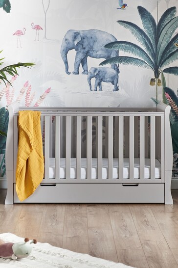 Obaby Grey Stamford Classic Cot Bed