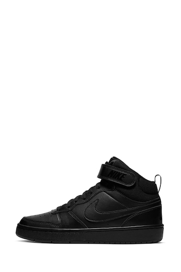 Nike Black Youth Court Borough Mid Trainers