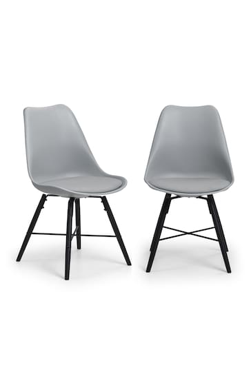 Julian Bowen Grey Set of 2 Kari Dining Chairs