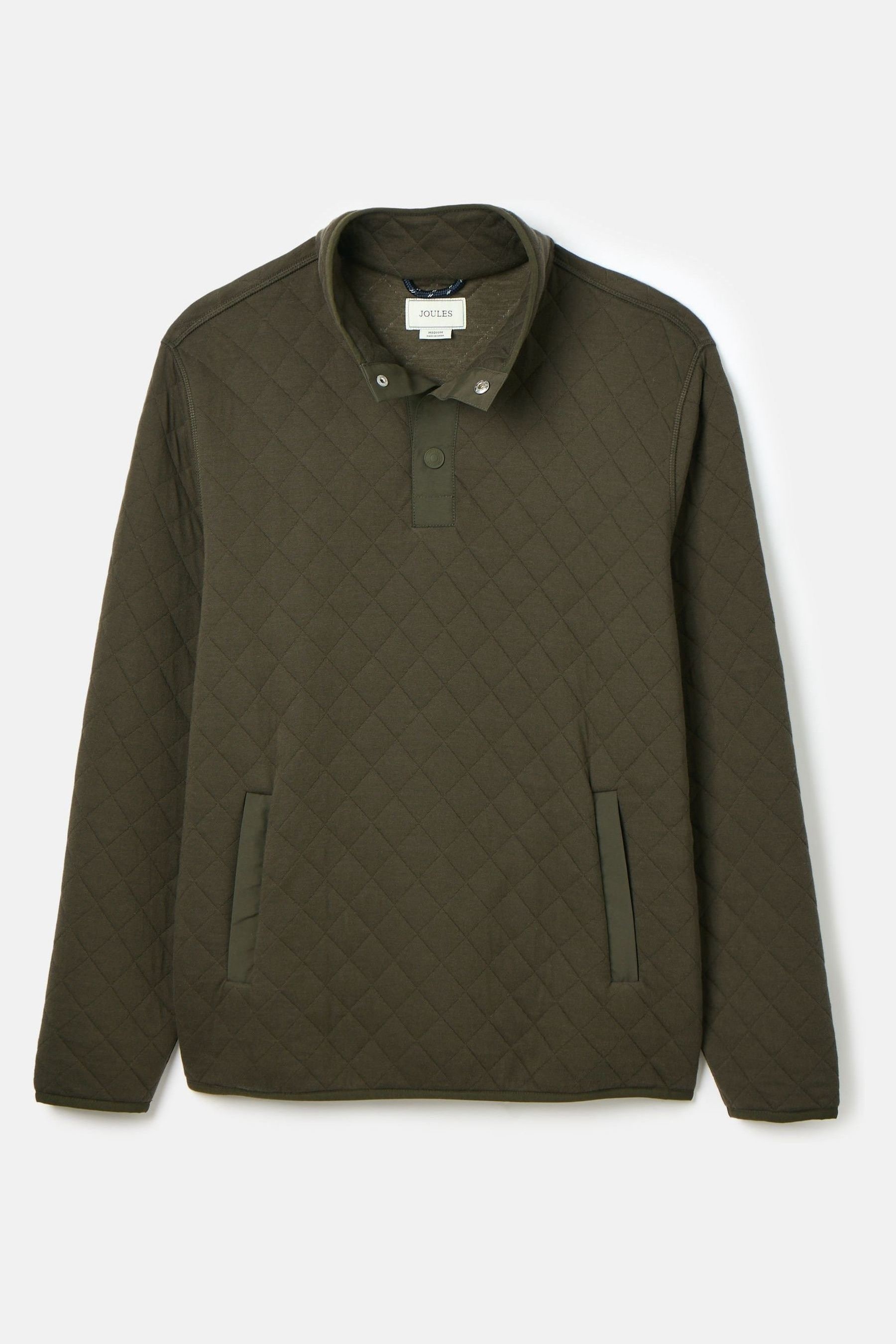 Joules Malton Green Quilted Jersey Pullover Sweatshirt