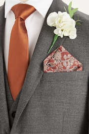 Rust Orange Tie, Pocket Square and Cufflinks Gift Box Set - Image 3 of 4