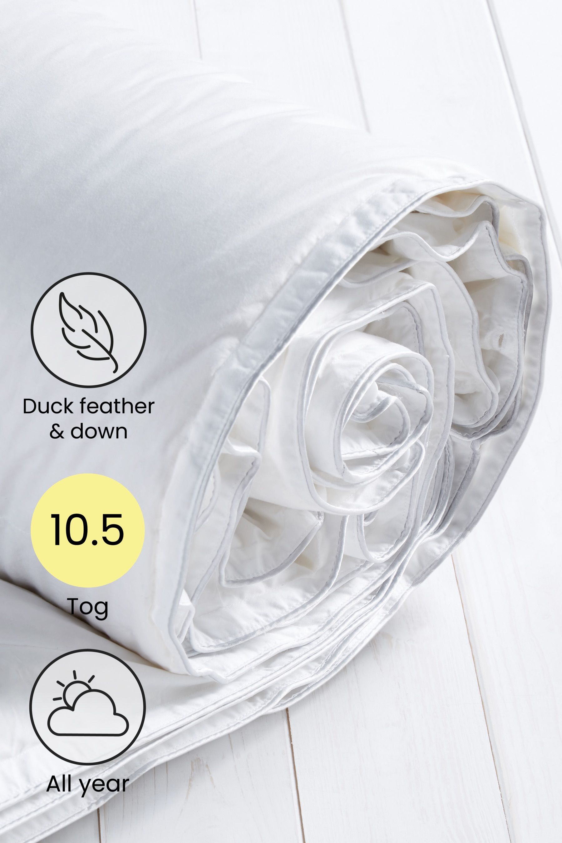 Buy Duck Feather And Down 10.5 Tog Duvet from Next Luxembourg
