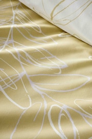 Vantona Cream Linear Leaves Duvet Cover and Pillowcase Set - Image 3 of 4