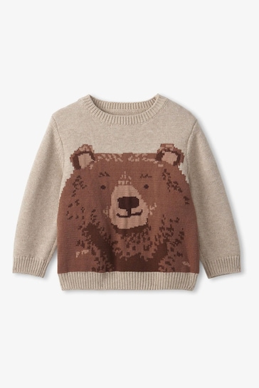 Hatley Cream Big Bear Crew Neck Knit Sweater