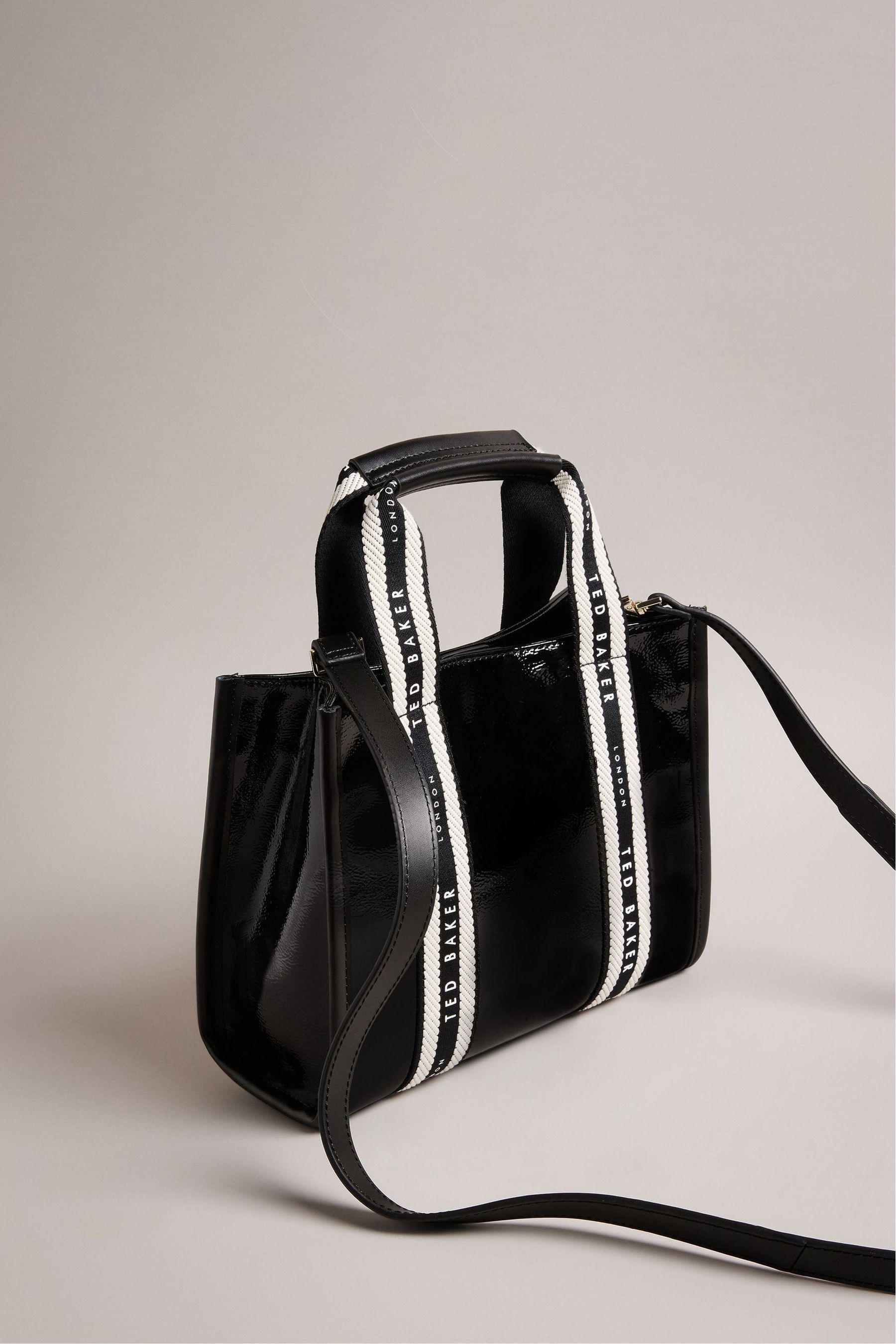 Ted baker black patent bag outlet