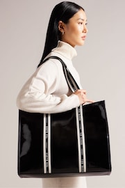 Ted Baker Black Large Branded Webbing Celinie Faux Leather Tote Bag - Image 5 of 5