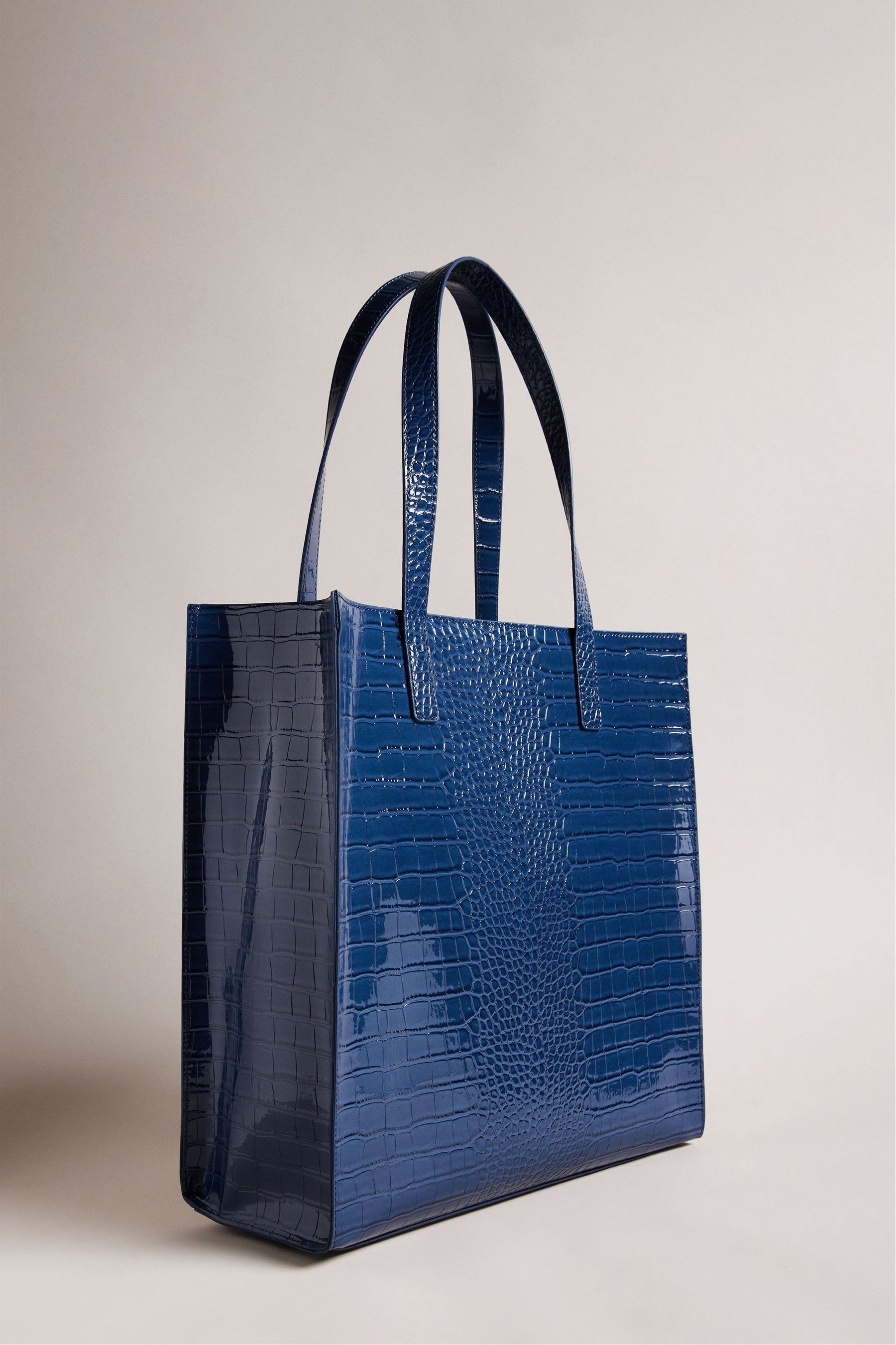 Buy Ted Baker Dark Blue Large Croccon Imitation Croc Effect Icon Bag from Next Ireland