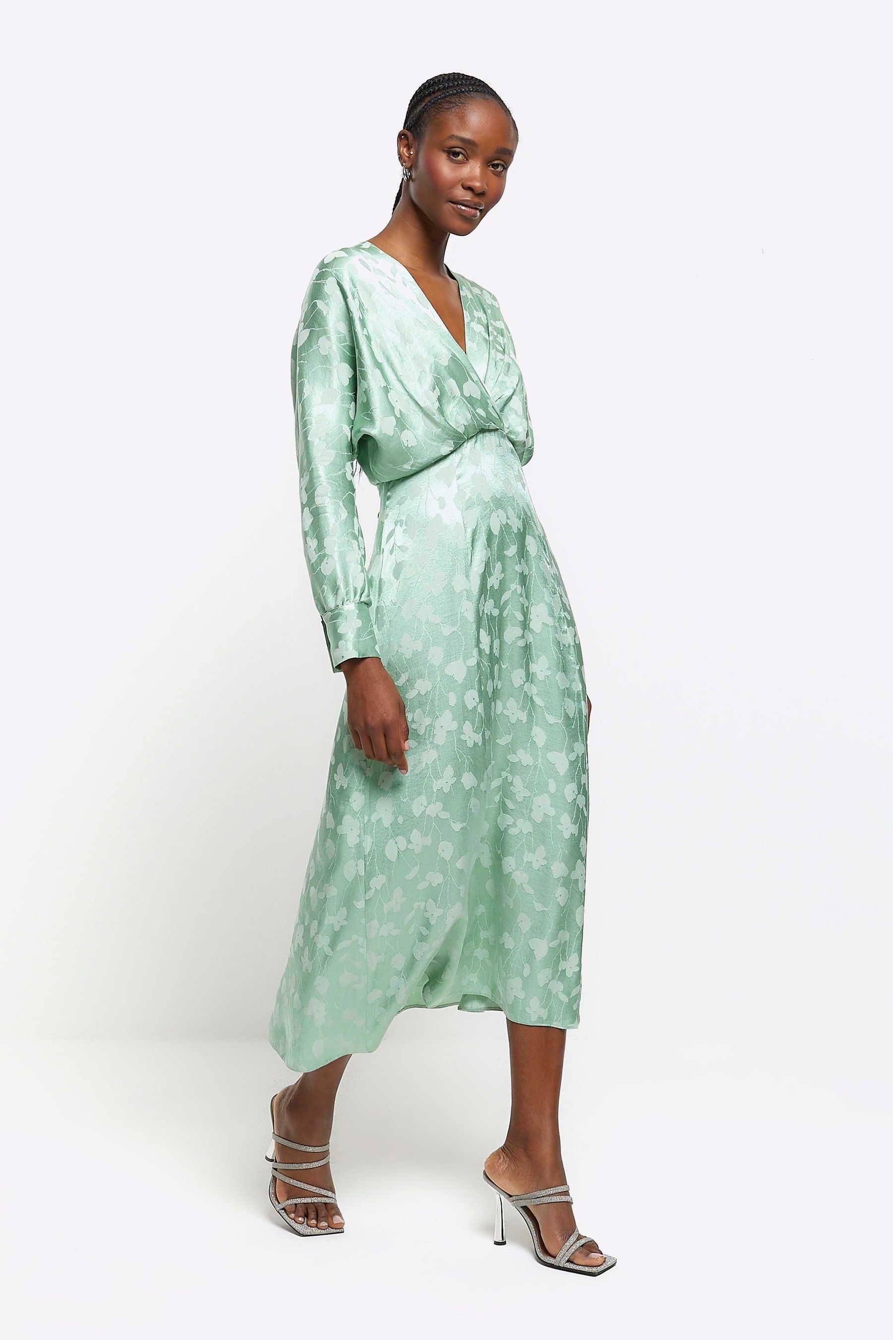 River island green dress on sale