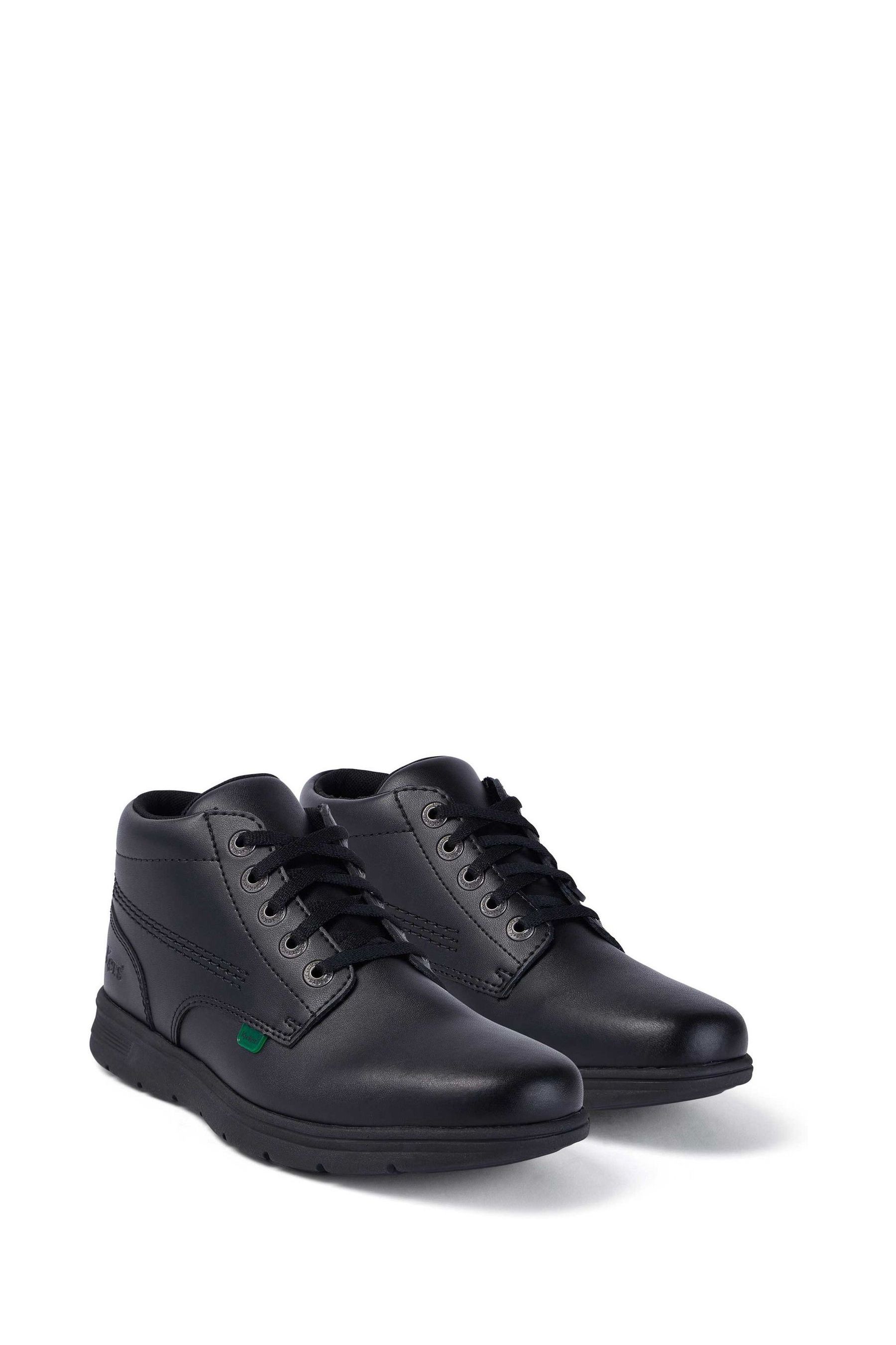 Buy Kickers Black Youth Kelland Lace Hi Leather Shoes from Next Luxembourg