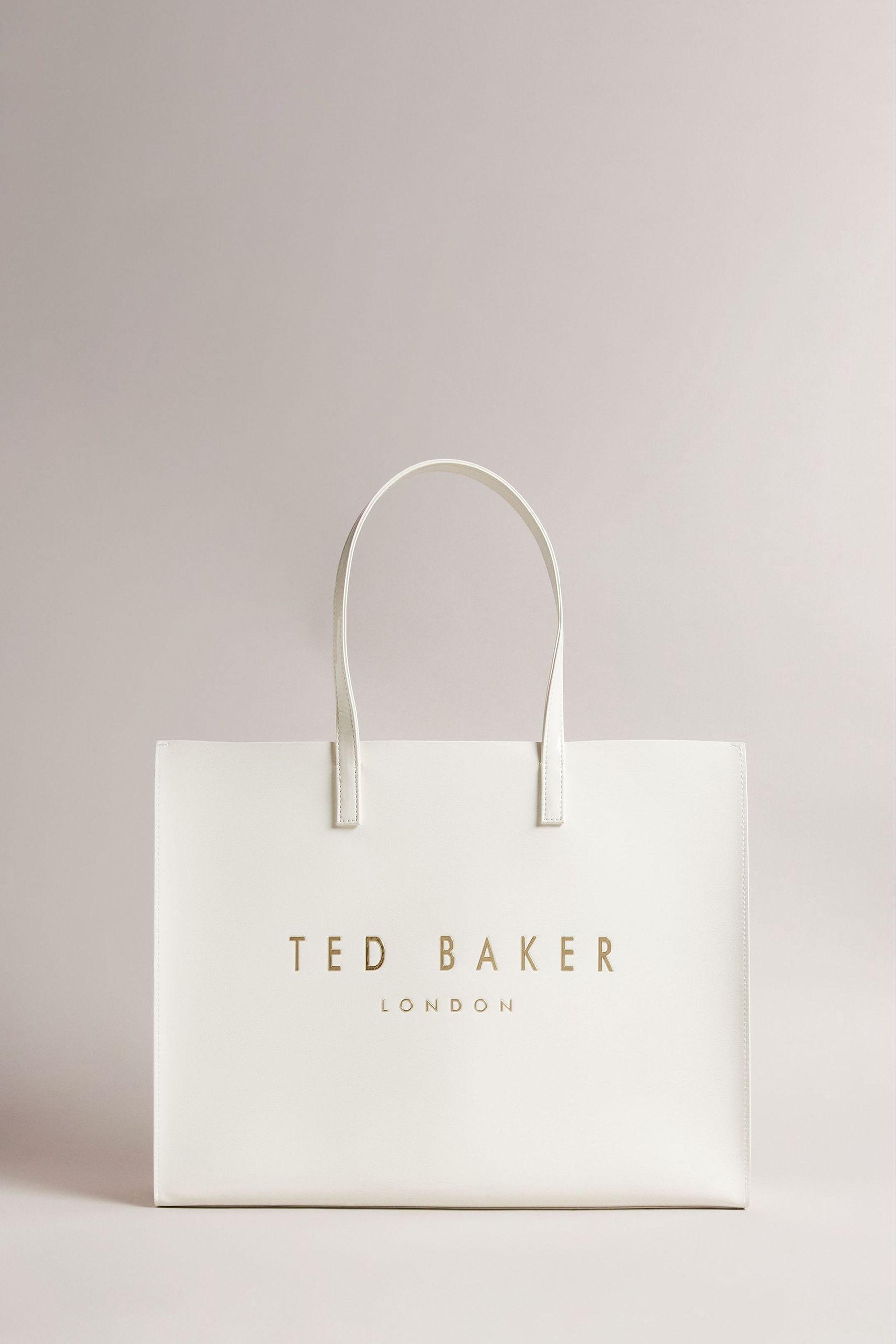 Buy Ted Baker Cream Crinkle Ew Icon Tote Bag from Next Luxembourg