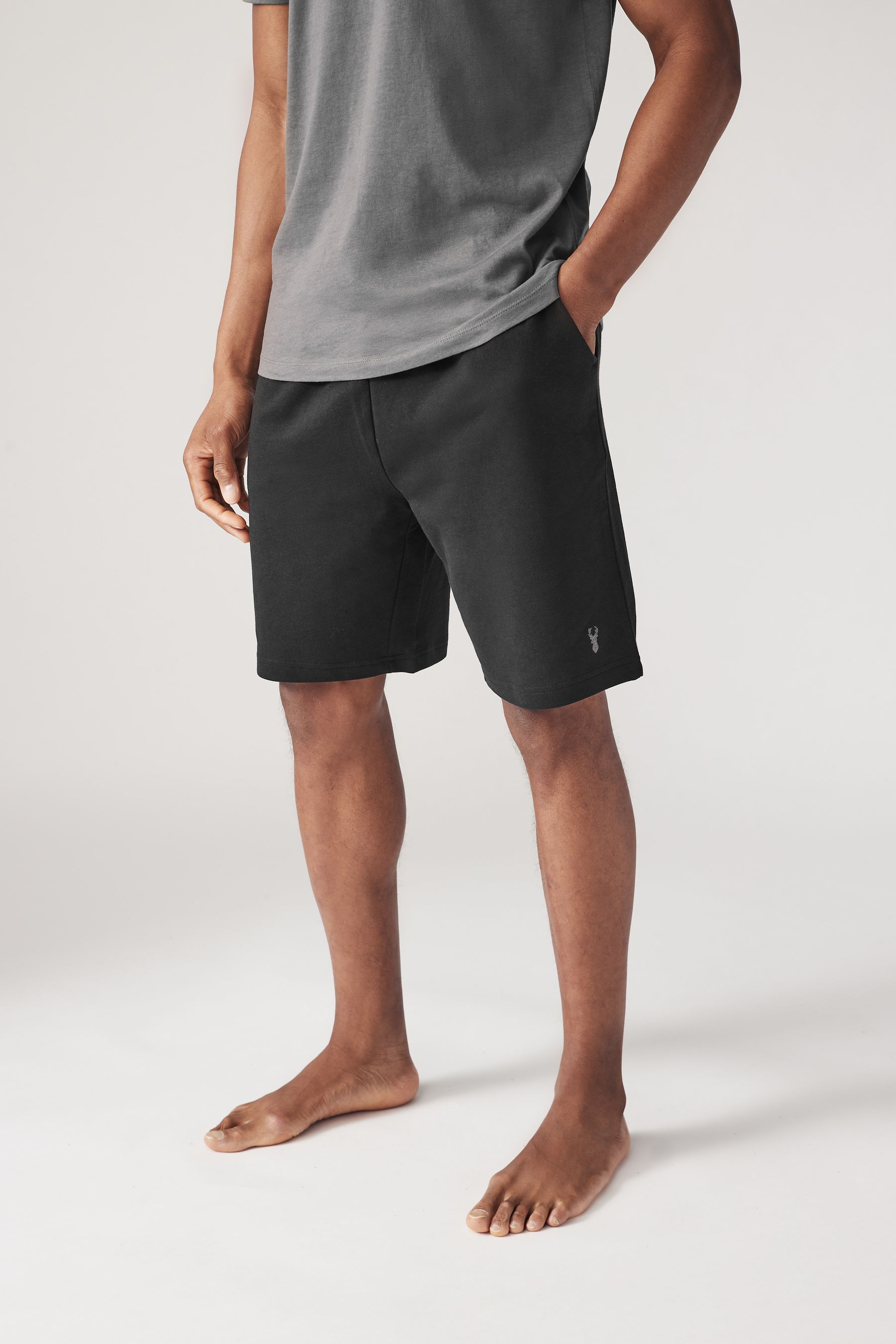 Buy Black Navy Blue Lightweight Joggers Shorts 2 Pack from Next United Arab Emirates